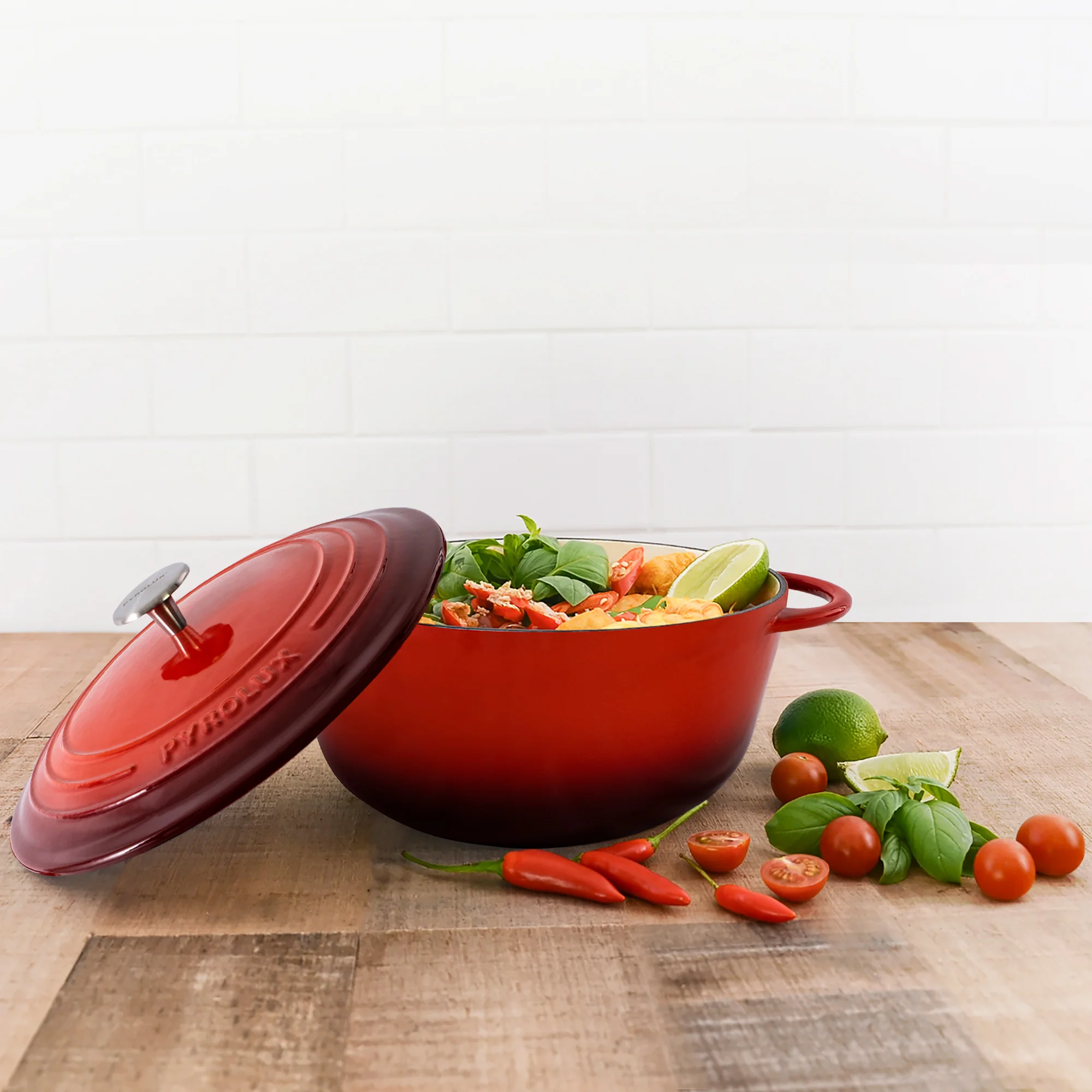 PYROCHEF Round French Oven Chilli Red - Image 6