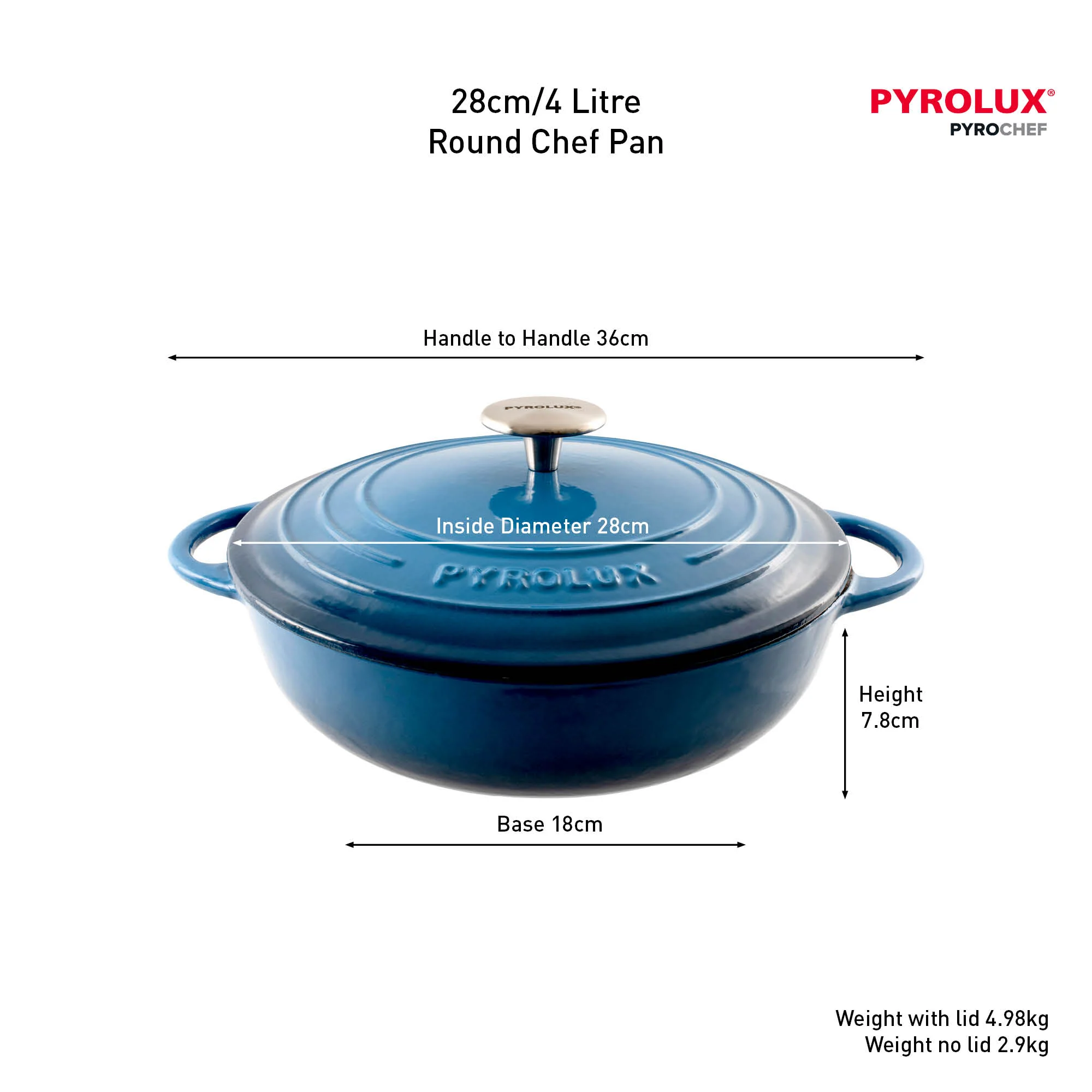 PYROCHEF Round Chef Pan Ocean Blue - Image 8