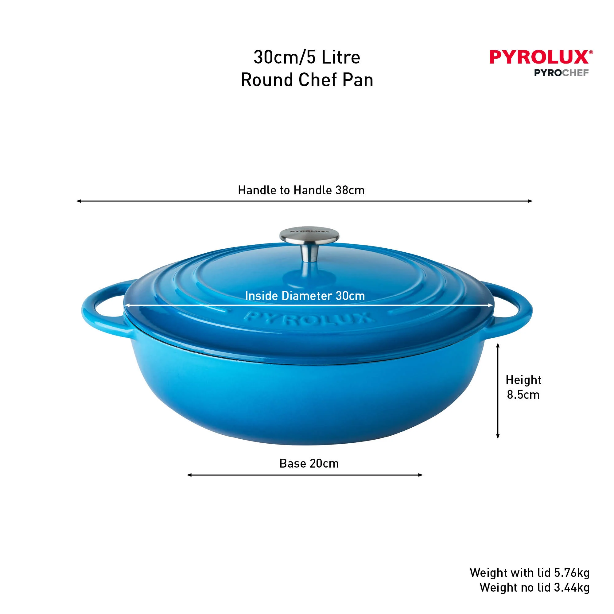 PYROCHEF Round Chef Pan Ocean Blue - Image 3